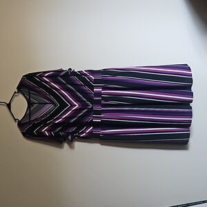 Lane Bryant v-neck fit and flare dress